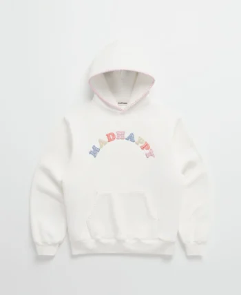 Plaid Cooper Fleece Hoodie White