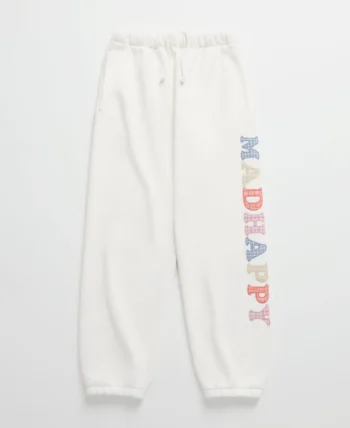 Plaid Cooper Fleece Sweatpant White